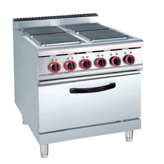 Vertical electric four-head cooking stove (square)