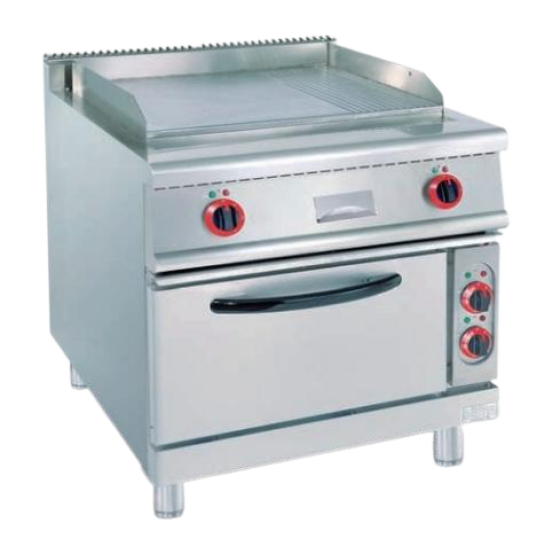 Vertical electric grill with electric oven (1/3 pit)