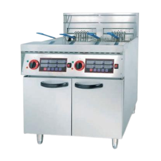 Vertical computer board electric fryer with cabinet base (with timer)