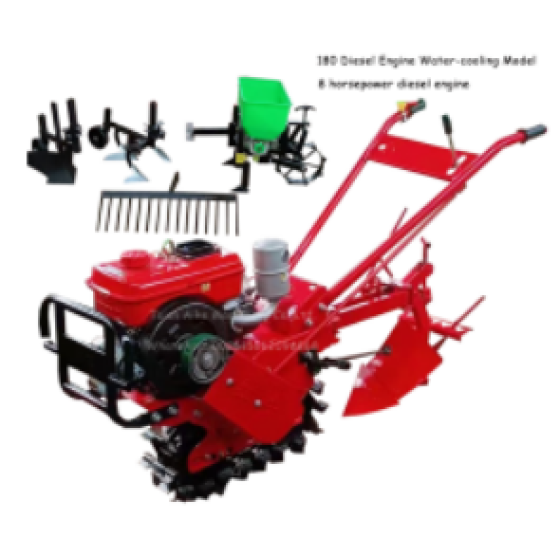 Model 173 Diesel air-cooled chain track micro-tiller