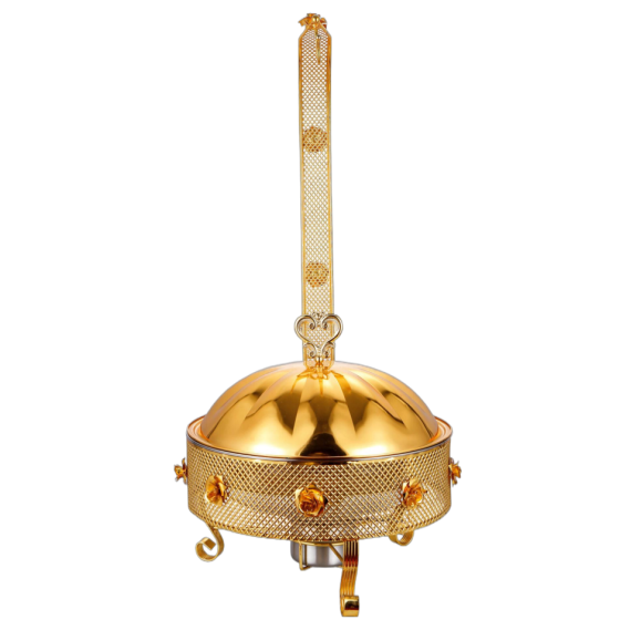 003 不锈钢豪华花边酒精炉